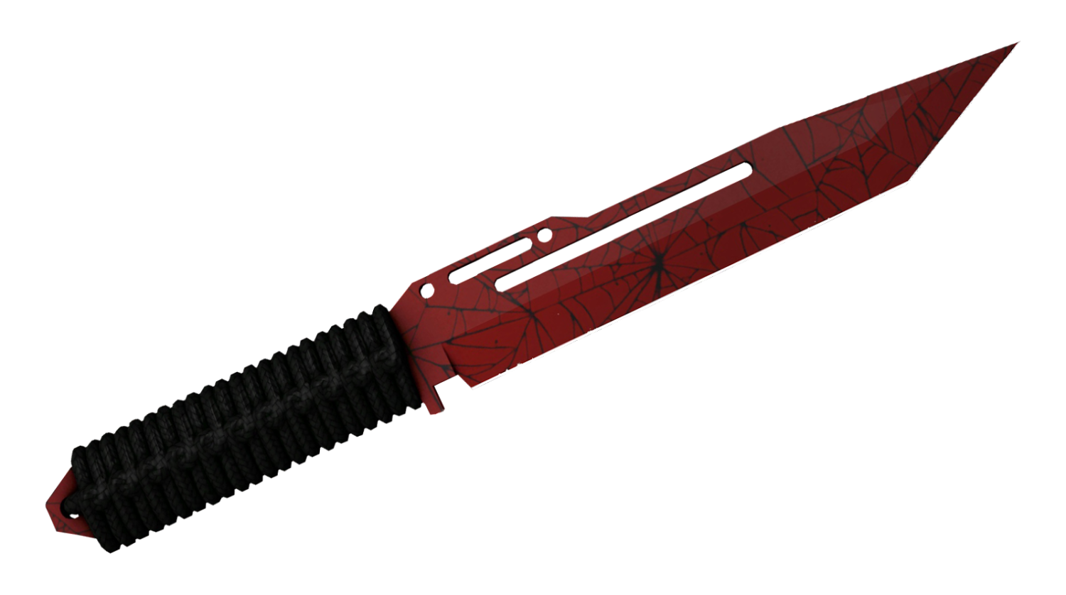 Paracord Knife Crimson Web