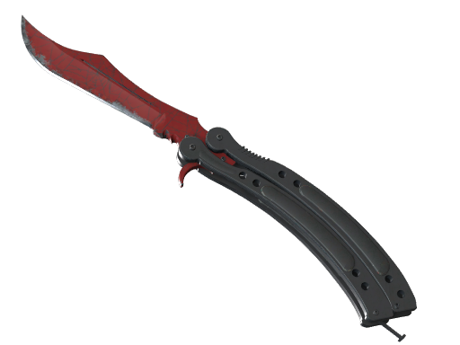 ★ Butterfly Knife | Crimson Web (Well-Worn)