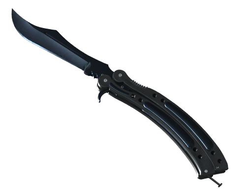 ★ StatTrak™ Butterfly Knife | Blue Steel (Well-Worn)