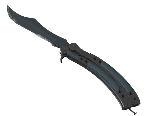 ★ StatTrak™ Butterfly Knife | Night (Well-Worn)