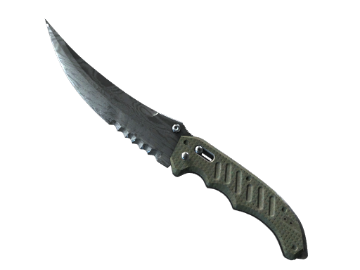 ★ StatTrak™ Flip Knife | Damascus Steel (Well-Worn)