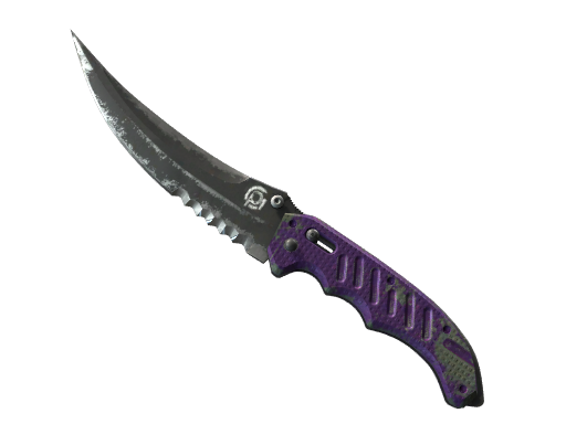 ★ StatTrak™ Flip Knife | Ultraviolet (Battle-Scarred)
