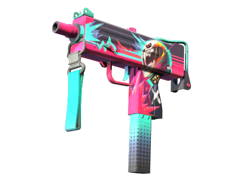 StatTrak™ MAC-10 | Neon Rider (Well-Worn)
