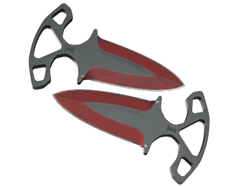 ★ Shadow Daggers | Crimson Web (Well-Worn)