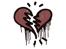 Sealed Graffiti | Broken Heart (Brick Red)