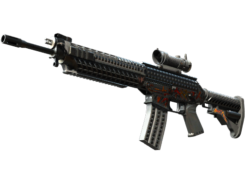 SG 553 | Heavy Metal (Well-Worn)