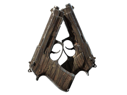 Dual Berettas | Drift Wood (Well-Worn)