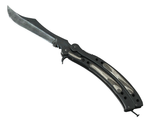 ★ Butterfly Knife | Black Laminate (Well-Worn)