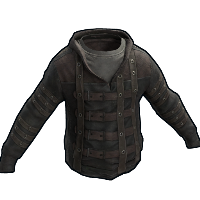 Leather Strapped Hoodie
