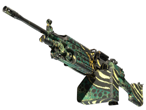 M249 | Emerald Poison Dart (Well-Worn)