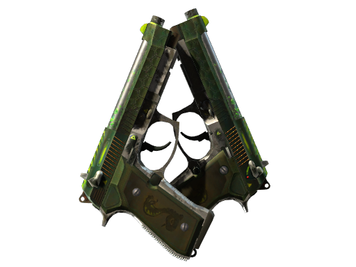 StatTrak™ Dual Berettas | Cobra Strike (Battle-Scarred)