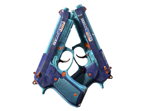 Dual Berettas | Hydro Strike (Battle-Scarred)