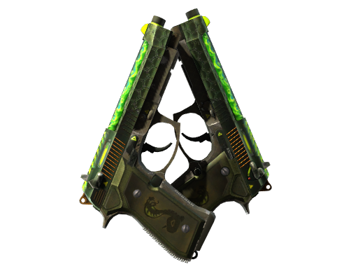 StatTrak™ Dual Berettas | Cobra Strike (Well-Worn)