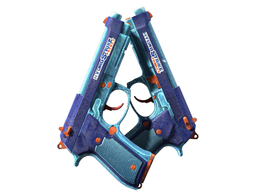 Dual Berettas | Hydro Strike (Well-Worn)