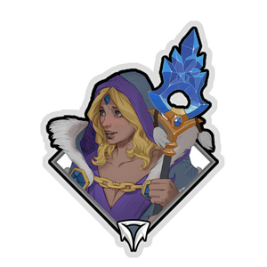 Gold Crownfall Sticker - Crystal Maiden (Staff)