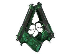 Dual Berettas | Polished Malachite (Well-Worn)