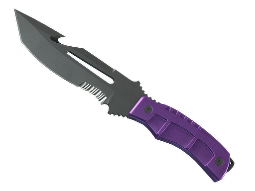 ★ StatTrak™ Survival Knife | Ultraviolet (Well-Worn)