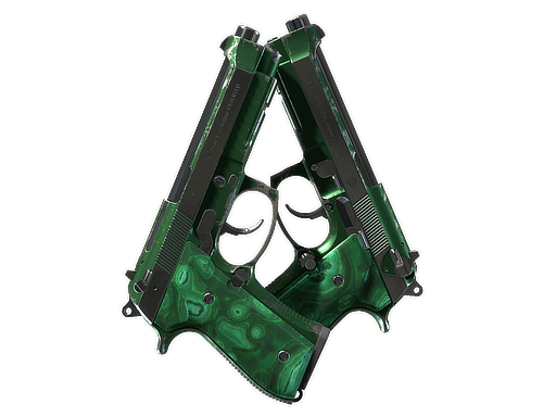 Souvenir Dual Berettas | Polished Malachite (Field-Tested)