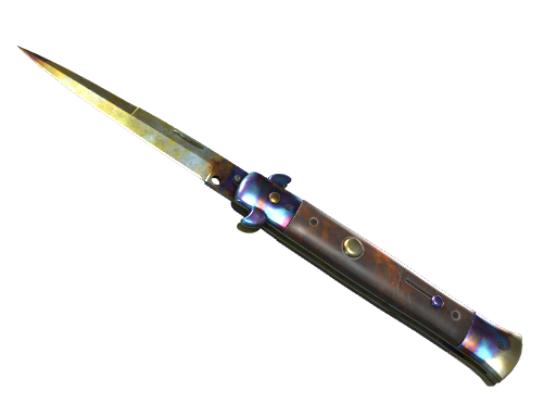 ★ Stiletto Knife | Case Hardened (Well-Worn)