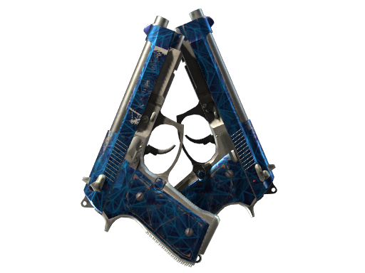 Dual Berettas | Cobalt Quartz (Well-Worn)