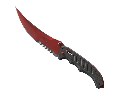 ★ Flip Knife | Crimson Web (Well-Worn)